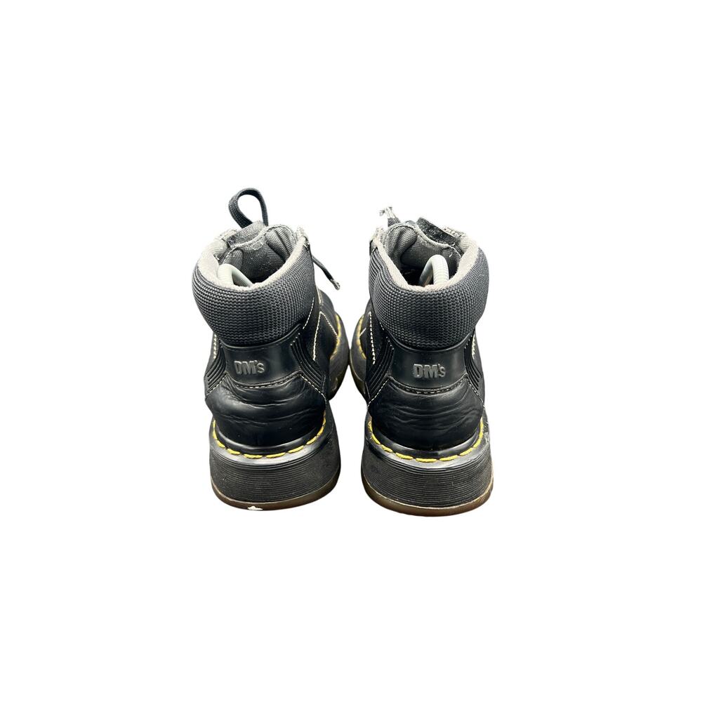 🖤 Dr. Martens 6 Black Leather Lace Up Boots Yellow Stitch 90s Grunge Punk OG - Picture 4 of 6
